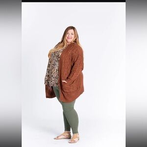 NWT Lularoe Lucille Cardigan women’s large orange sweater layering